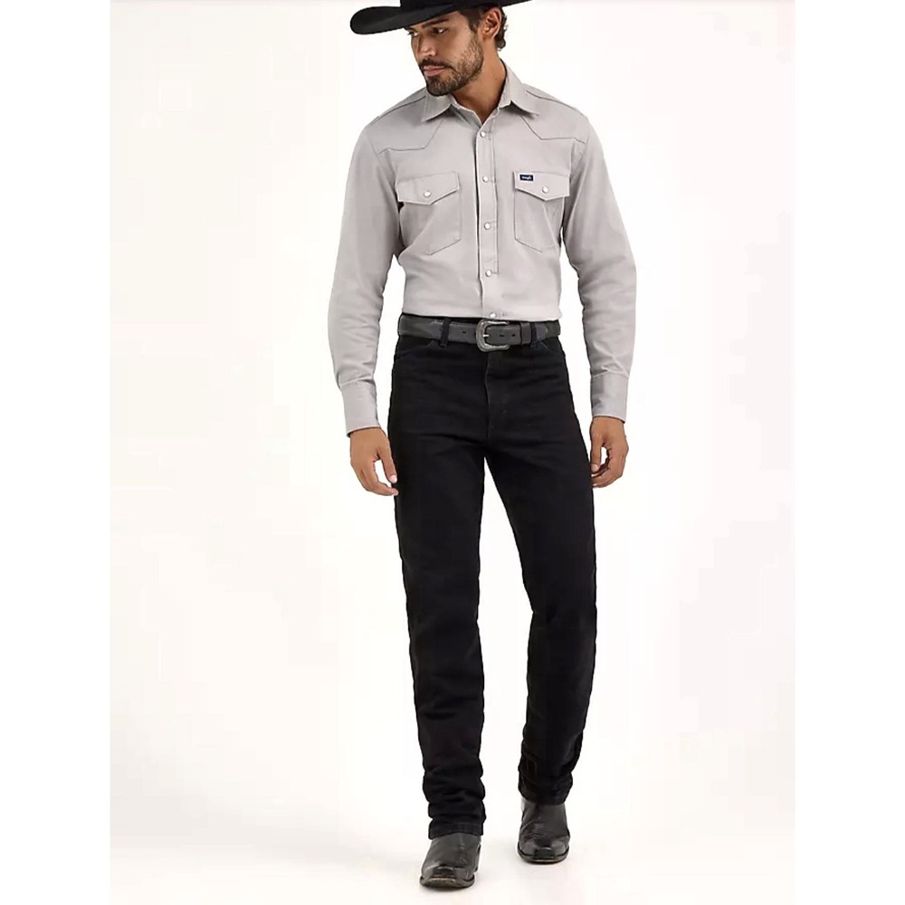 NEW! Wrangler 936WBK  Cowboy Cut Slim Fit Jeans Black SZ 35 x 34